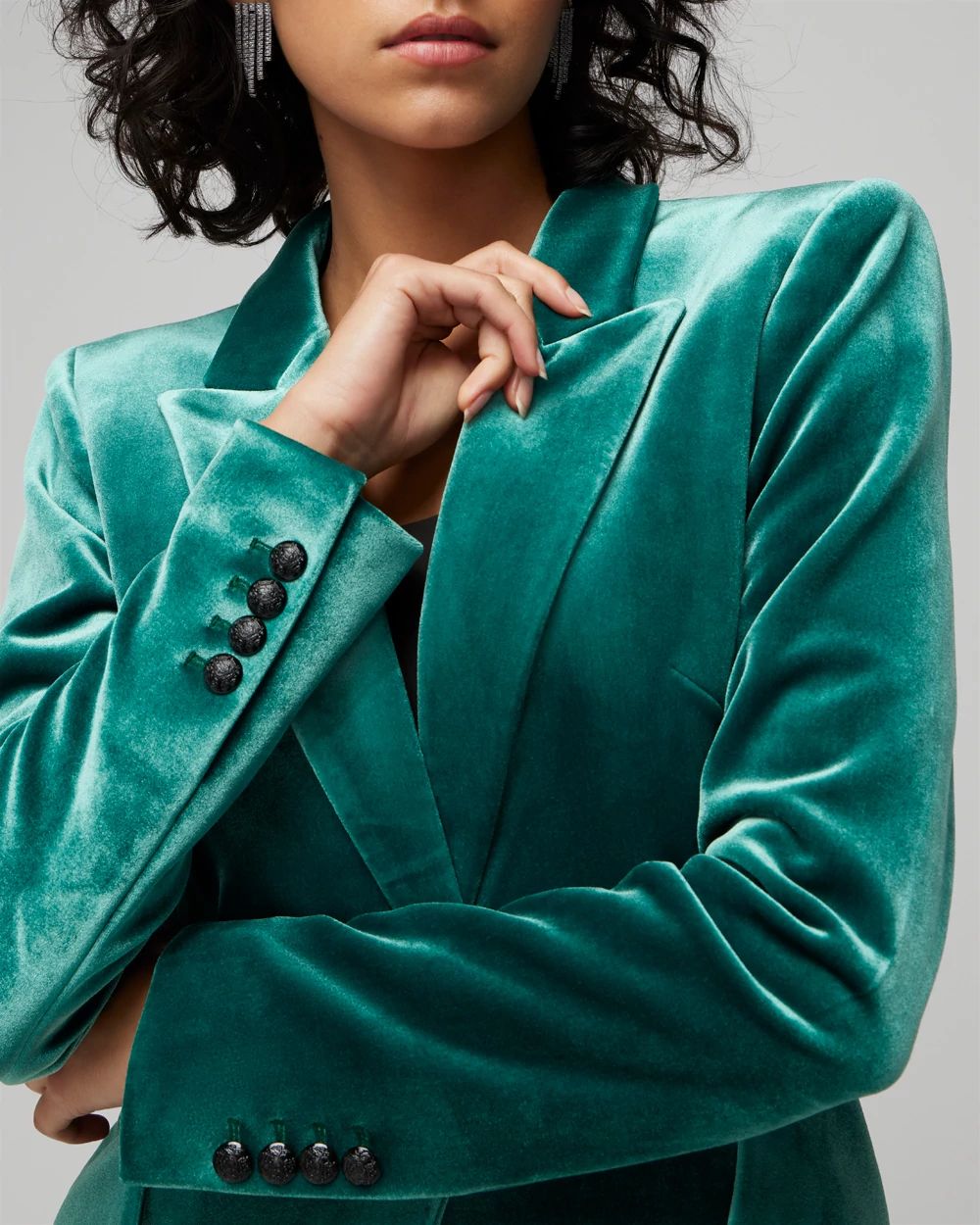 WHBM Velvet Editor Blazer